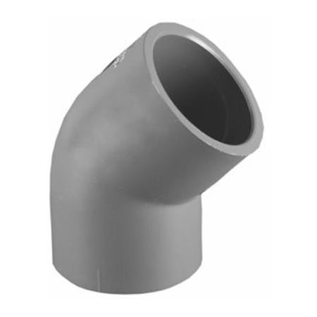 Charlotte Pipe And Foundry 1SCH80 45DEG SxS Elbow PVC 08309 1400HA